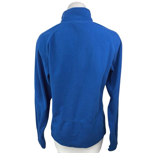 The North Face Women's Blue Fleece Zip Up High Neck Thumbholes Bomber Jacket S - Picture 2 of 6